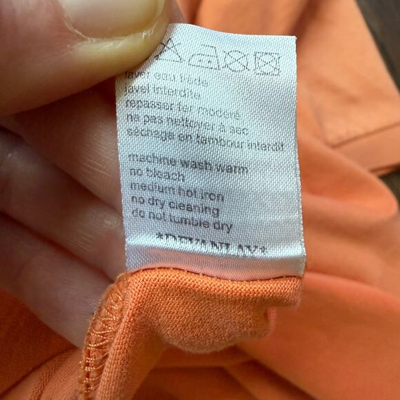 Lacoste Orange Polo Shirt Men’s Size 8 XL Logo Croc Cotton Classic - Picture 6 of 10